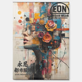 NEON ROSE MAGNET (Vorderseite)