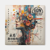 NEON ROSE MAGNET (Vorne)