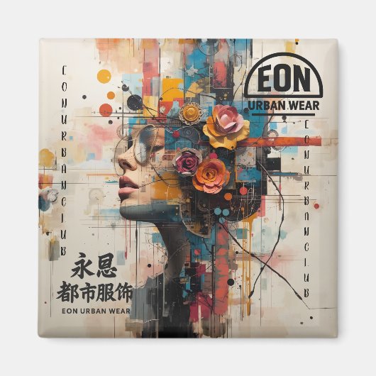 NEON ROSE MAGNET (Vorne)