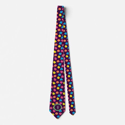 Neon Rose Männer-Neck-Tie Krawatte (Vorderseite)