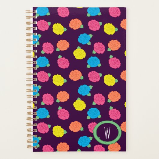 Neon Rose Pocket Planner Planer (Vorderseite)