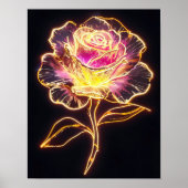 Neon Rose Poster (Vorne)