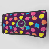 Neon Rose Putter Cover Golf Headcover (Vorderseite)
