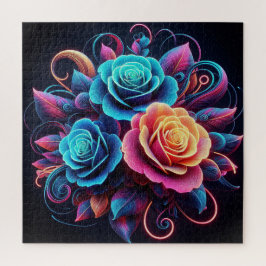 Neon Rose Puzzle
