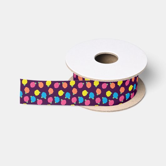 Neon Rose Ribbon Satinband (Spule)