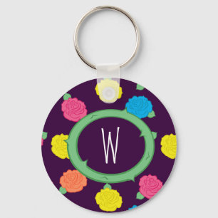 Neon Rose Schlüsselanhänger