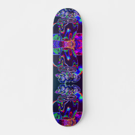 Neon Rose Skateboard