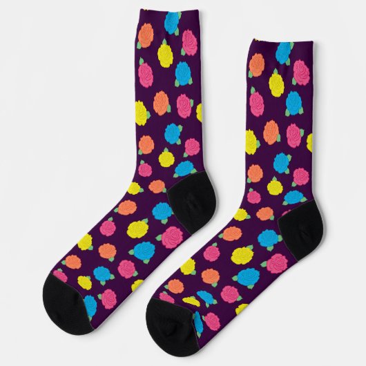 Neon Rose Socken (Linkes Detail)