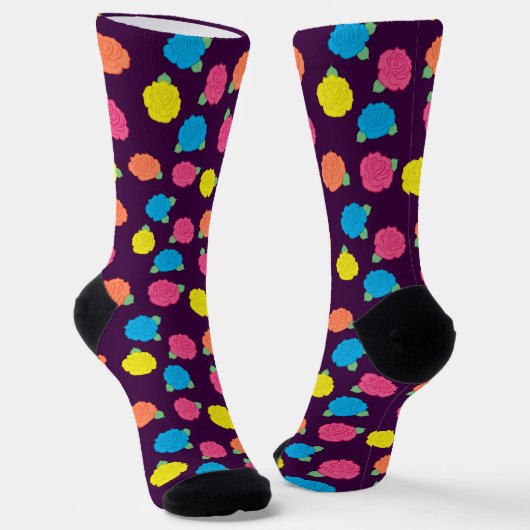 Neon Rose Socken (Gewinkelt)