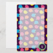 Neon Rose Stationery Briefpapier (Vorne/Hinten)