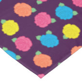 Neon Rose Tablette Tischdecke (Schrägansicht)