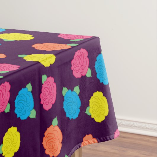 Neon Rose Tablette Tischdecke (Beispiel)