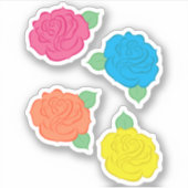 Neon Rose Verschraubungen Aufkleber (Vorderseite)