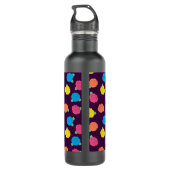 Neon Rose Wasser Flasche Edelstahlflasche (Rückseite)