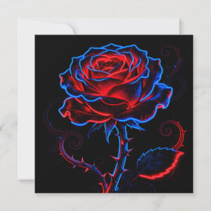 Neon-Rosen-Einladung Einladung