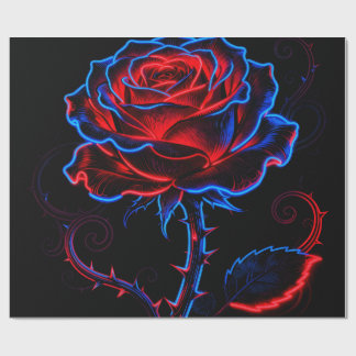 Neon-Rosen-Geschenkpapier Geschenkpapier