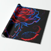 Neon-Rosen-Geschenkpapier Geschenkpapier (Ungerollt)