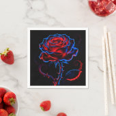 Neon-Rosen-Papier-Serviette Serviette (Beispiel)