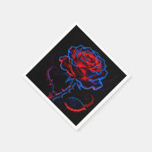 Neon-Rosen-Papier-Serviette Serviette (Ecke)