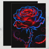 Neon-Rosen-Papierblatt (Vorne/Hinten)