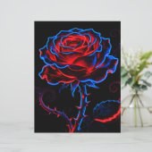 Neon-Rosen-Papierblatt (Stehend Vorderseite)