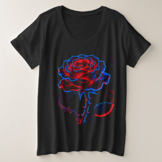 Neon-Rosen-Plusgröße-Shirt Große Größe T-Shirt
