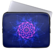 Neon Rosette Glow Laptopschutzhülle (Vorderseite)
