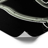 Neon "Route 66" Foto Poster (Ecke)