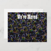 Neon Rubber Encks Niedlich neue Adresse Postkarte (Vorne/Hinten)