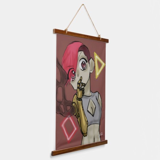 Neon rush wandteppich mit holzrahmen (Gewinkelt)