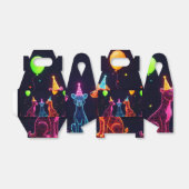 Neon Safari Gastgeschenk Box Geschenkschachtel (Ungefaltet)