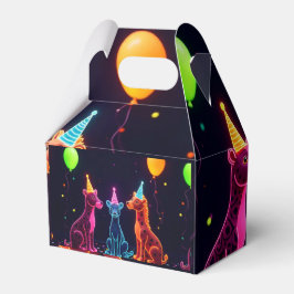 Neon Safari Gastgeschenk Box Geschenkschachtel