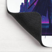 Neon Samurai - Cyberpunk Kriegerische Kunst Mousepad (Ecke)
