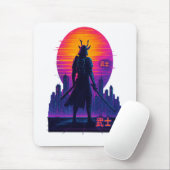 Neon Samurai - Cyberpunk Kriegerische Kunst Mousepad (Mit Mouse)