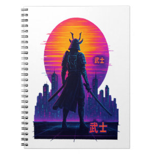 Neon Samurai - Cyberpunk Kriegerische Kunst Notizblock