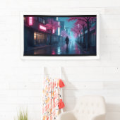 Neon Samurai Nights – Retro Anime Tokyo Art Banner (Insitu)