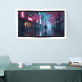 Neon Samurai Nights – Retro Anime Tokyo Art Banner (Messeveranstaltung)