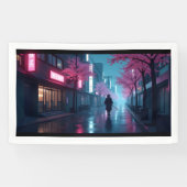 Neon Samurai Nights – Retro Anime Tokyo Art Banner (Horizontal)