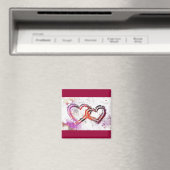Neon Sand Hearts Magnet (In Situ (Geschirrspüler))