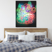 Neon Santa Claus Leinwanddruck (Insitu (Schlafzimmer))