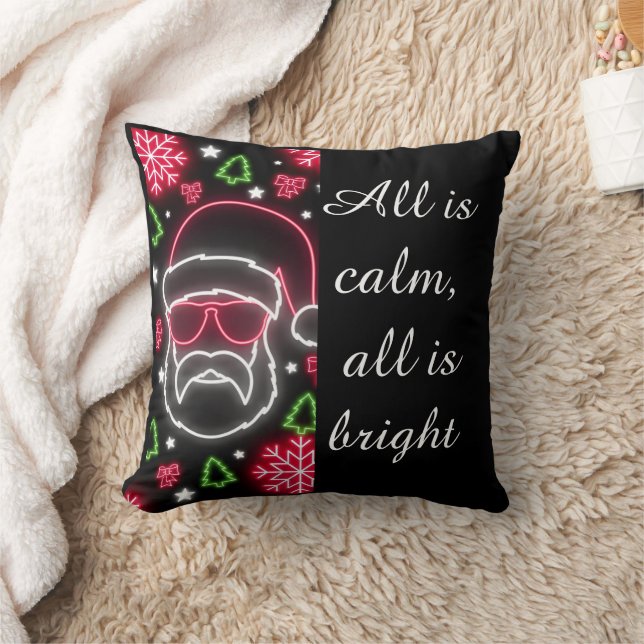 Neon Santa Glow Pillow Kissen (Decke)