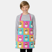 Neon Santa mit Sonnenbrille Cooles Farbmuster Schürze (Getragen)