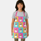 Neon Santa mit Sonnenbrille Cooles Farbmuster Schürze (Insitu)