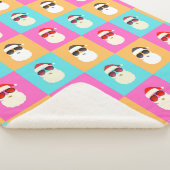 Neon Santa mit Sonnenbrille Cooles Farbmuster Sherpadecke (3/4)