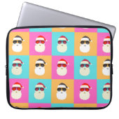 Neon Santa mit Sonnenbrille Cooles Muster Laptopschutzhülle (Vorderseite)
