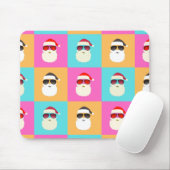 Neon Santa mit Sonnenbrille Cooles Muster Mousepad (Mit Mouse)