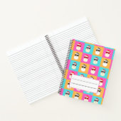 Neon Santa mit Sonnenbrille Cooles Muster Notizblock (Innenseite)