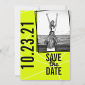 Neon Save the Date - Einladung zum Vergnügen und z (Vorderseite)