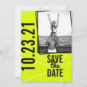 Neon Save the Date - Einladung zum Vergnügen und z