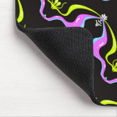 Neon-Schallwelle Mousepad (Ecke)